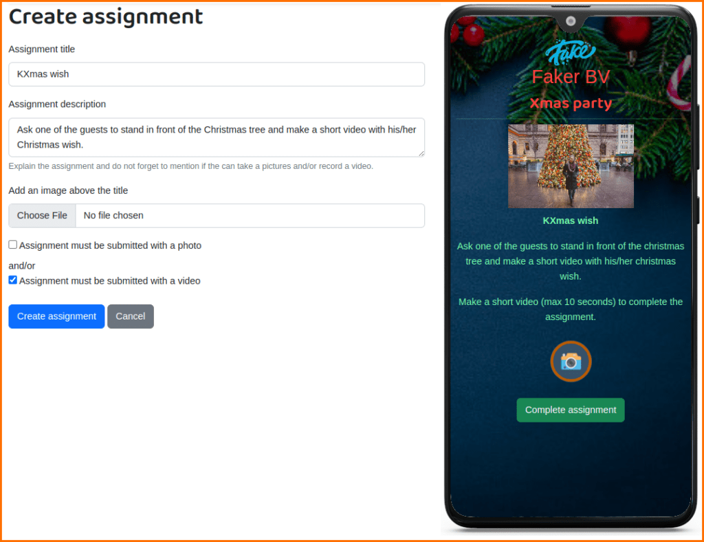 Create an assignment