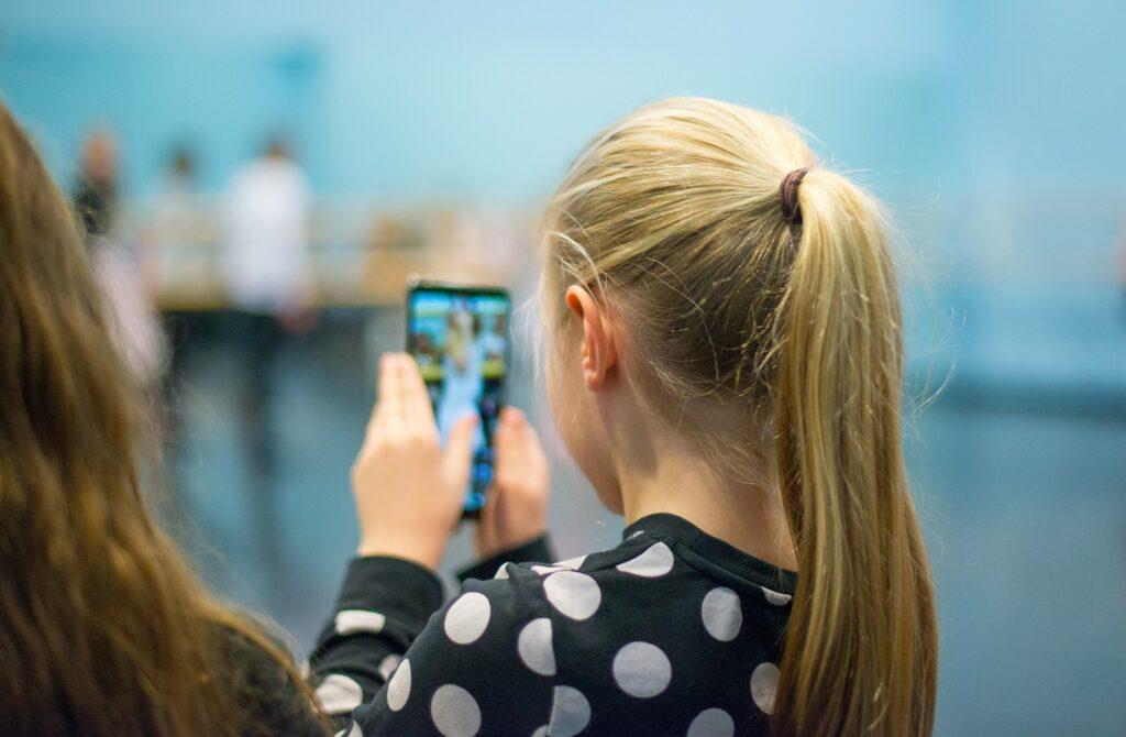 Making a photo at a company event.